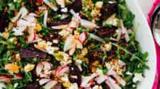 Roasted Beet Salad with Goat Cheese & Pistachios