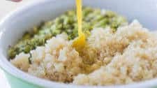 Roasted Broccoli Quinoa Salad with Honey Mustard Dressing