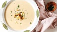 Roasted Cauliflower Cheddar Soup