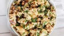 Roasted Cauliflower and Chickpea Salad with Lemon Tahini Dressing