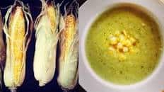 Roasted Corn + Basil Soup