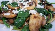 Sauteed Spinach With Mushrooms and Garlic