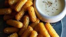 Savory Herb Churros with White Queso Dip