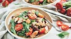 Smoked Salmon and Quinoa Salad with Radishes and Beans
