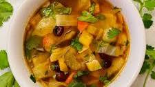 Spicy Cabbage Soup with Beans
