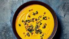 Spicy Carrot and Ginger Soup With Harissa