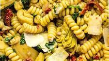 Spinach & Artichoke Pasta Salad with Basil Vinaigrette
