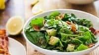 Spinach Bacon Salad with Avocado Vinaigrette