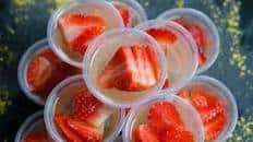 Strawberry Champagne Jello Shots