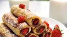 Strawberry Nutella French Toast Roll Ups