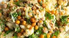 Tahini Cauliflower & Chickpeas Salad
