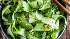Thai Cucumber Salad with Sesame Ginger Dressing