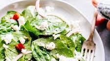 Warm Spinach Salad with Pancetta + Goat Cheese