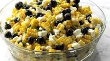White Balsamic Blueberry, Corn and Feta Salad