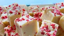 White Chocolate and Strawberry Slow Cooker Fudge