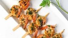 10 Minute Grilled Chimichurri Shrimp Skewers