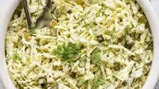 15-Minute Creamy Dill Pickle Coleslaw