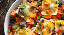 30-Minute Ravioli and Sweet Potato Veggie Skillet