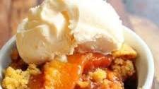 3 Step Crockpot Peach Cobbler