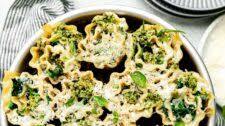 5-Ingredient Pesto Lasagna Rolls with Spinach and Cottage Cheese