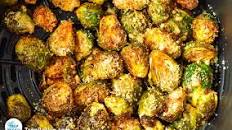 Air Fryer Brussels Sprouts with Parmesan Cheese