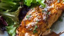 Air Fryer Honey Mustard Salmon
