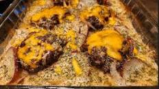 Amish Cheesy Hamburger Steak Bake Casserole Recipe With Potatoes