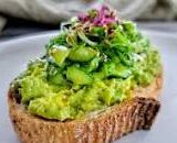 Asian Style Scallion & Cucumber Avocado Toast