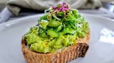 Asian Style Scallion & Cucumber Avocado Toast