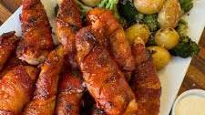 Bacon Wrapped BBQ Chicken Tenders