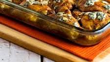 Baked Buffalo Chicken (with Melted Blue Cheese)