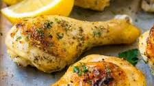 Baked Chicken Drumsticks with Garlic and Herbs