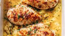 Baked Garlic Butter Chicken with Mozzarella
