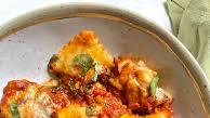 Baked Ravioli with Spinach and Mushrooms