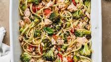 Baked Salmon Pasta (Healthy, No Cream!)
