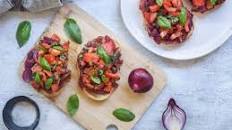 Balsamic Caramelised Red Onion Bruschetta