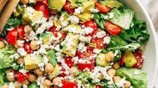 Balsamic Chickpea, Avocado + Feta Salad