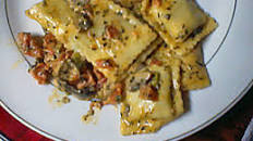 Beef Ravioli in Basil-Cream Sauce