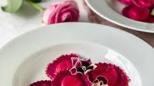 Beet Ravioli filled with Goat Cheese & Ricotta