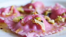 Beet Ravioli with Herb Ricotta Filling