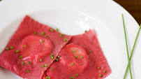 Beet and Goat Cheese Ravioli