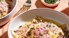 Beet and Ricotta Ravioli With Garlic Butter Sauce