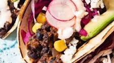 Black Bean and Corn Tacos with Cilantro Lime Slaw