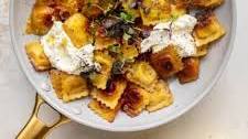 Brown Butter and Lemon Toasted Skillet Ravioli