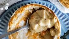 CREAMY GARLIC MUSTARD CHICKEN POT PIES