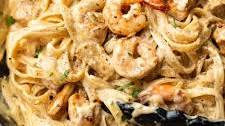 Cajun Chicken and Shrimp Alfredo