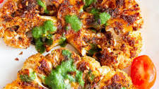 Cajun Roasted Cauliflower Steaks with Chimichurri