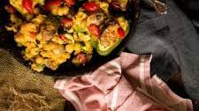 Campfire Mac and Cheese Stuffed Peppers