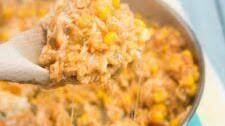 Canned Chicken Enchilada Skillet Casserole