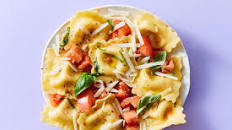 Caprese Ravioli with Tomatoes, Basil & Parm
